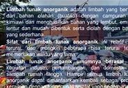 Limbah Lunak Yang Berasal Dari Bahan Anorganik Adalah